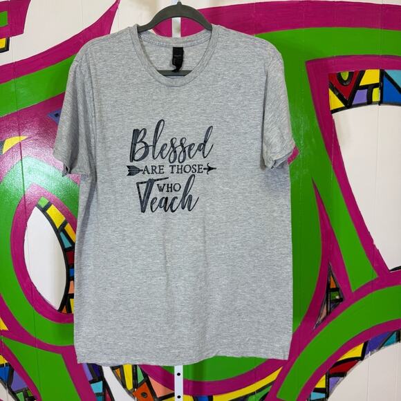 Hanes, Blessed Are Those Who Teach T-Shirt. Size XL. Good used condition! - Picture 1 of 6